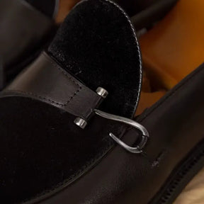 Sapato Masculino Loafer Lusan Em Couro E Camurça