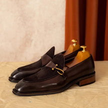 Sapato Masculino Loafer Lusan Em Couro E Camurça