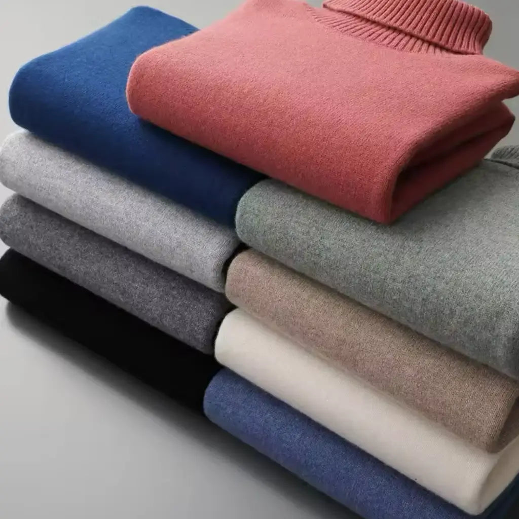 Suéter Masculino Gola Alta em Lã Merino – Linha Milano