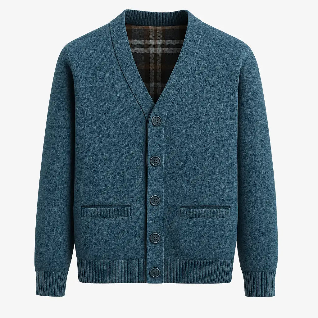 Cardigan Masculino Manga Longa com Botões
