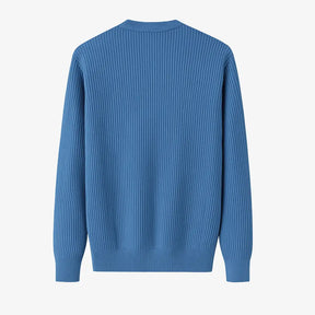 Suéter Masculino de Tricô Grosso em Lã e Algodão