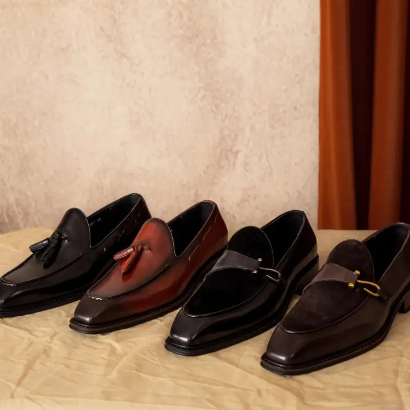 Sapato Masculino Loafer Lusan Em Couro E Camurça