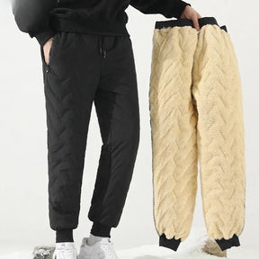 Calça Jogger Masculina de Inverno com Forro Térmico Fleece