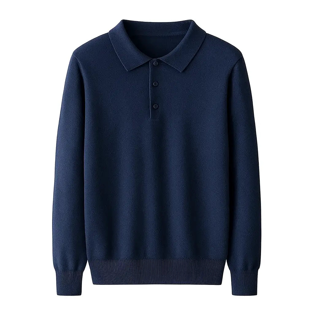 Suéter Masculino com Gola Polo Merino