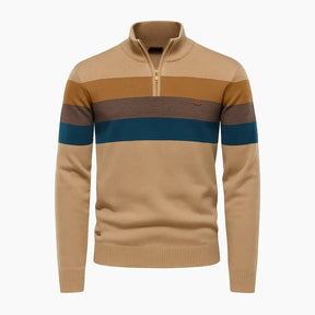 Suéter Masculino Em Lã Fina Com Zíper