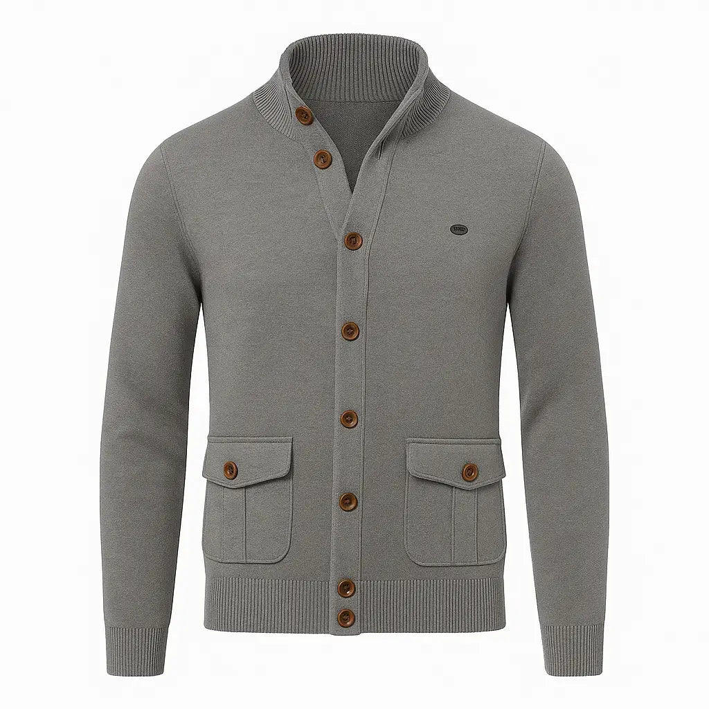 Cardigan Masculino em Tricô com Botões