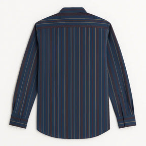 Camisa Listrada Masculina Oxford Verona em algodão premium, manga longa