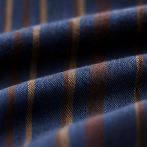 Camisa Listrada Masculina Oxford Verona em algodão premium, manga longa