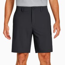 Bermuda social masculina preta casual, tecido leve com elastano e caimento elegante.