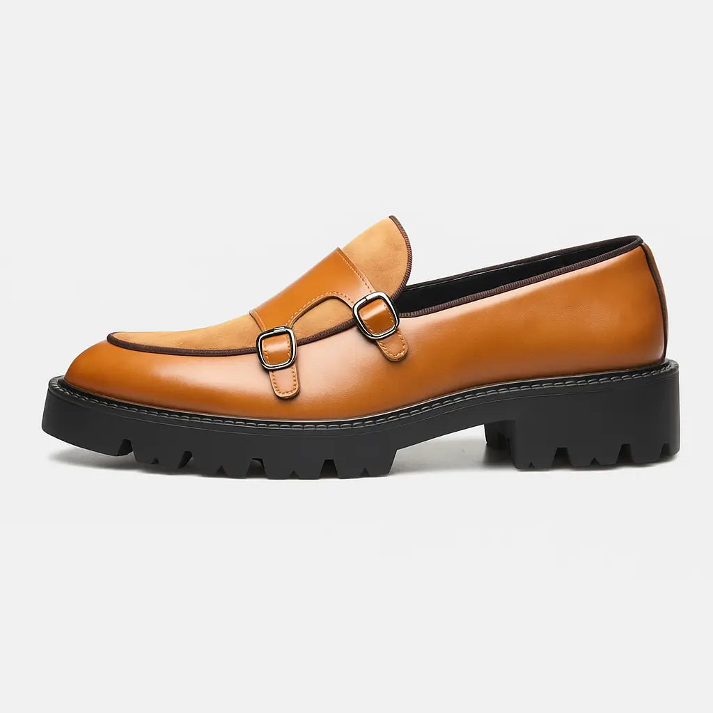Loafer Masculino Tratorado Com Fivela Dupla