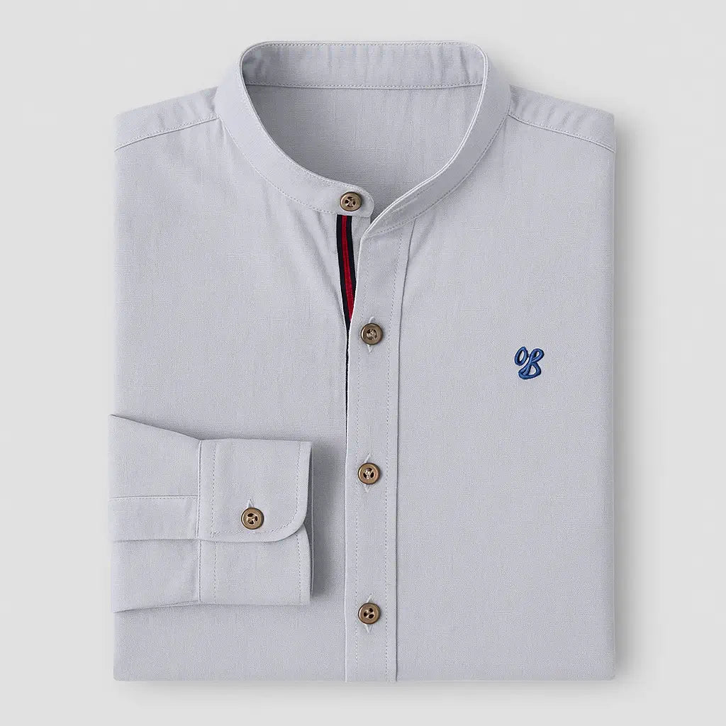 Camisa Masculina Braga 100% Algodão de manga longa e fechamento em 