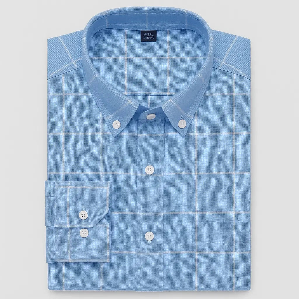 Camisa Masculina Manga Longa Xadrez 100% Algodão