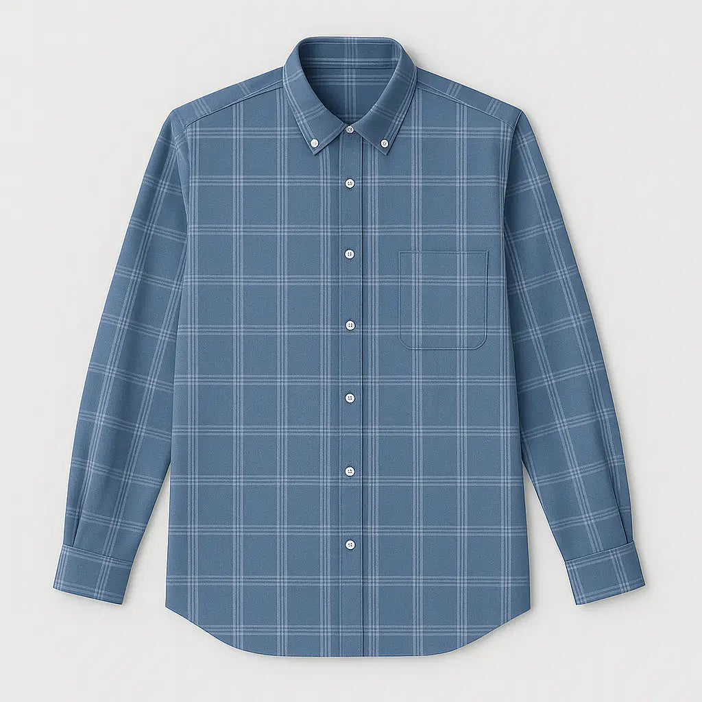 Camisa Masculina Manga Longa Xadrez 100% Algodão