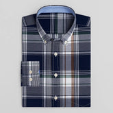Camisa Masculina Xadrez Manga Longa De Algodão
