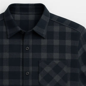 Camisa Xadrez Manga Longa Em Algodão