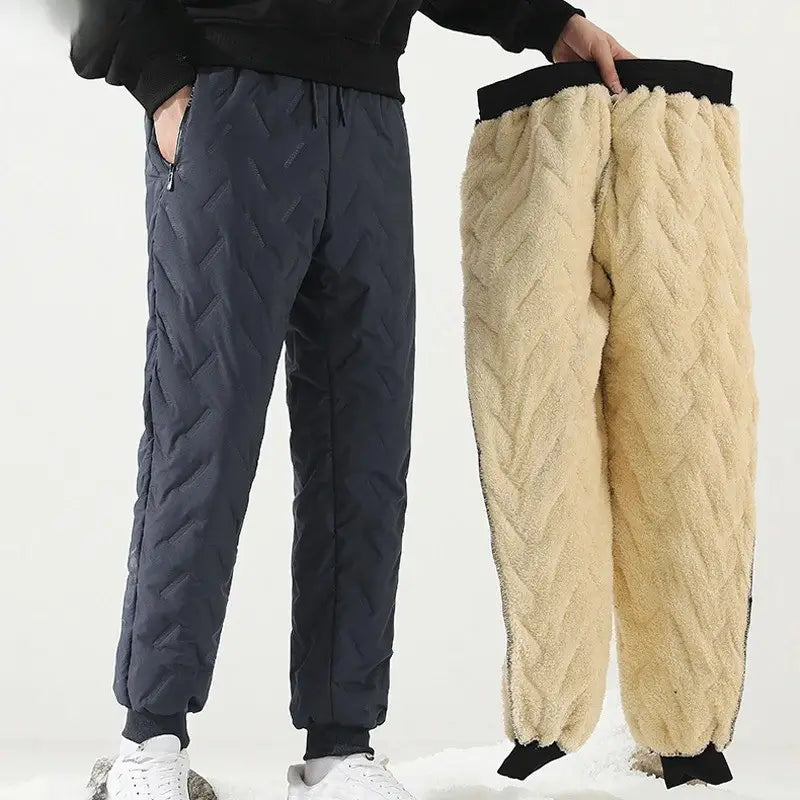 Calça Jogger Masculina de Inverno com Forro Térmico Fleece