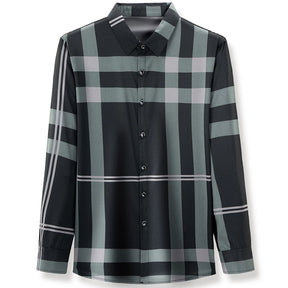 Camisa Social Masculina Xadrez Em Fibra de Bambu