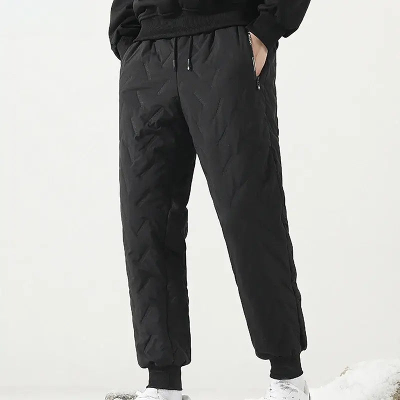Calça Jogger Masculina de Inverno com Forro Térmico Fleece