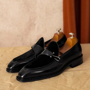 Sapato Masculino Loafer Lusan Em Couro E Camurça