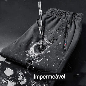Calça Masculina de Inverno Softshell Impermeável com Forro Fleece