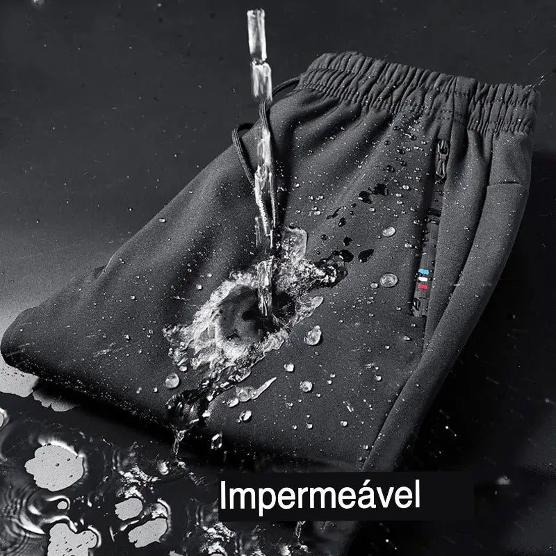Calça Masculina de Inverno Softshell Impermeável com Forro Fleece