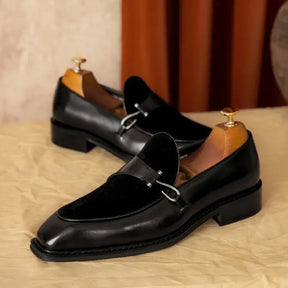 Sapato Masculino Loafer Lusan Em Couro E Camurça