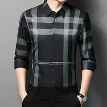 Camisa Social Masculina Xadrez Em Fibra de Bambu