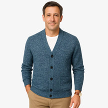 Cardigan Masculino Manga Longa com Botões