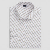 camisa masculina manga longa com fechamentos em botões e estampa geometrica