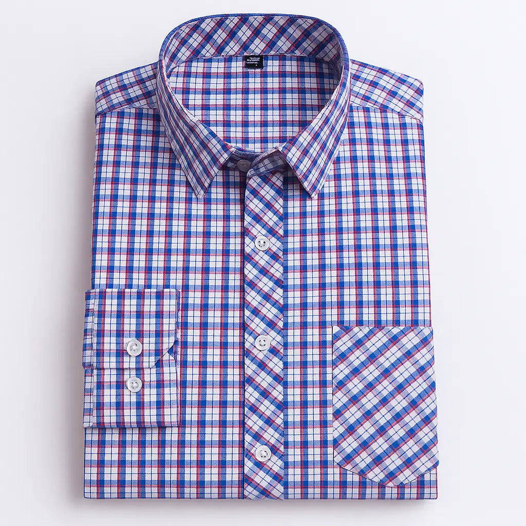 Camisa masculina de flanela xadrez  em algodão, manga longa, estilo casual para dias frios.