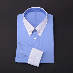 Camisa Social Masculina , manga longa e composição de algodão egípcio