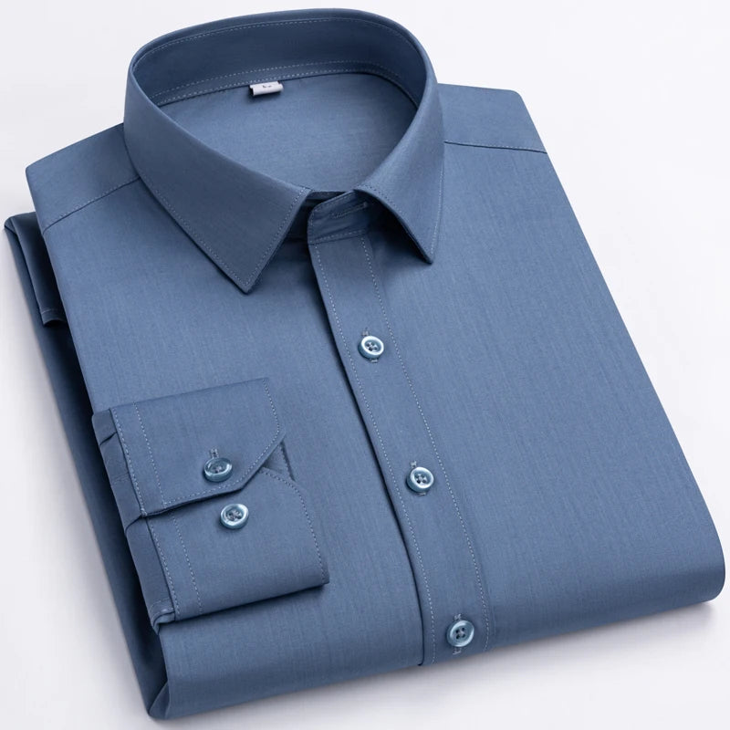 Camisa Social Masculina de Fibra de Bambu 