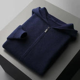 Cardigan Masculino com Capuz em Lã Merino 