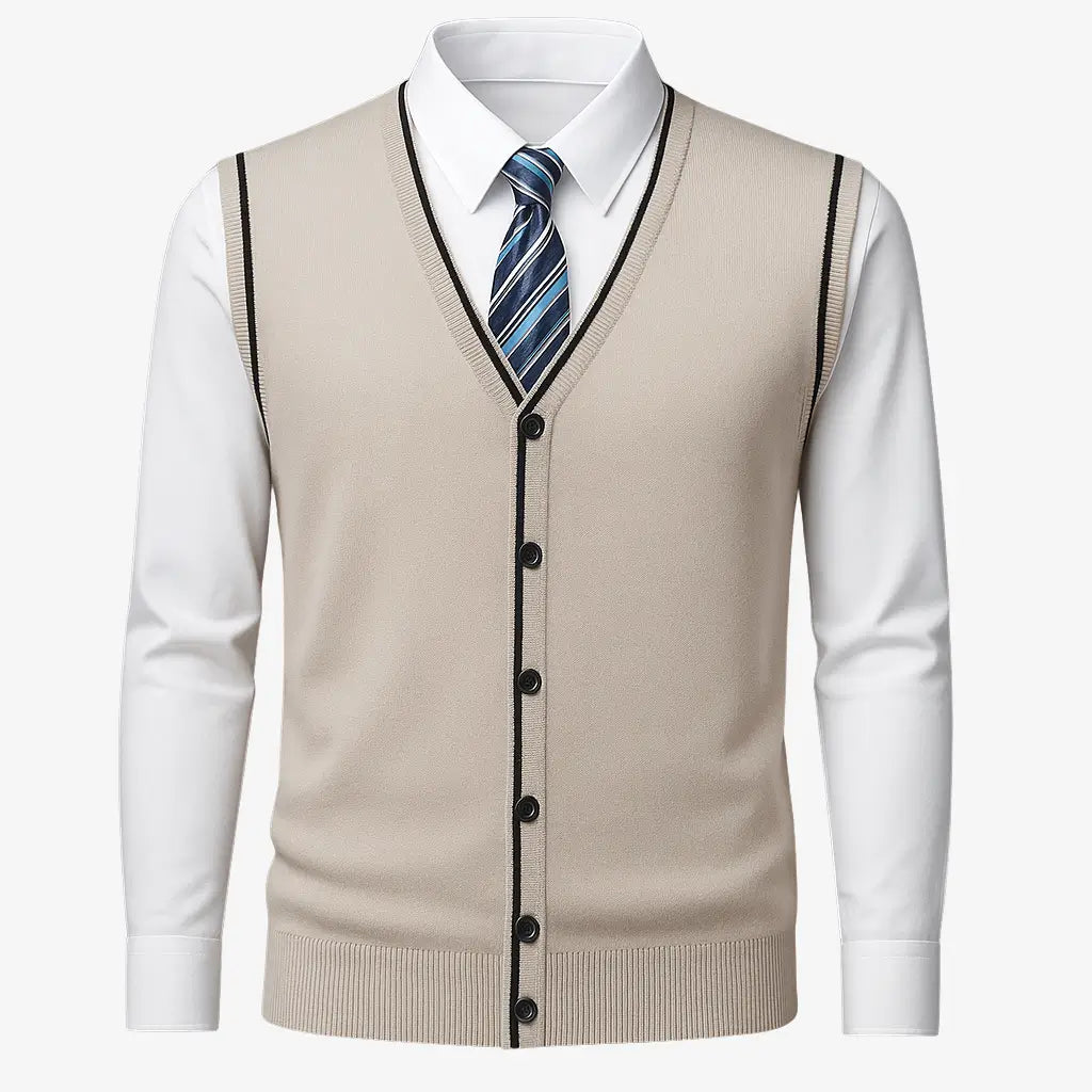 Colete Masculino Social Tricot Com Botões 