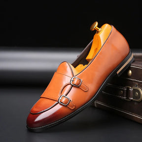 Sapato Masculino Loafer Double Monk Retrô