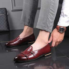 Sapato Masculino Loafer Double Monk Retrô