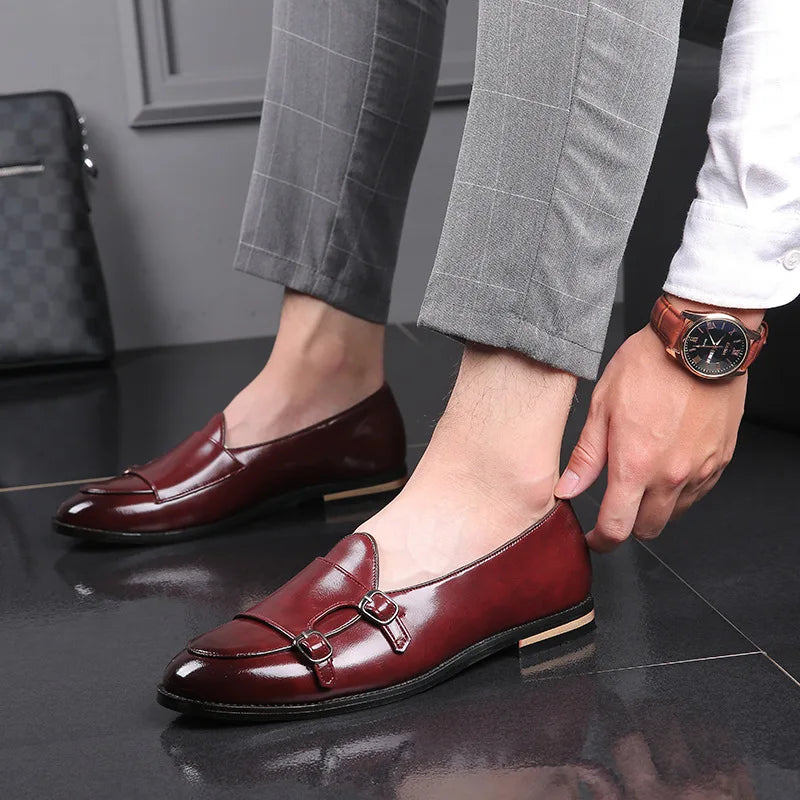 Sapato Masculino Loafer Double Monk Retrô
