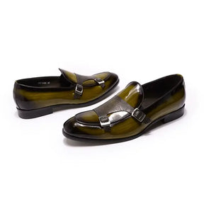 Sapato Masculino Loafer Mônaco Em Couro Envernizado Monk Strap