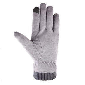 Luva Masculina Bergen em suede premium com detalhe em fivela e proteção térmica para inverno.