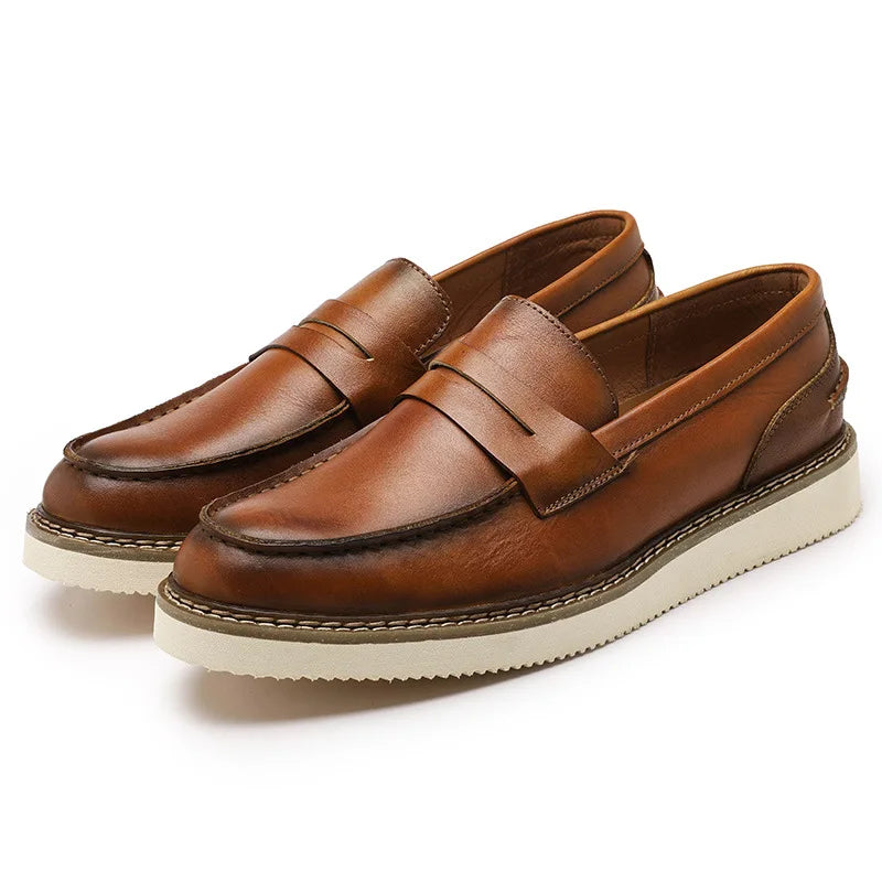 Mocassim Loafer Masculino de Couro Italiano
