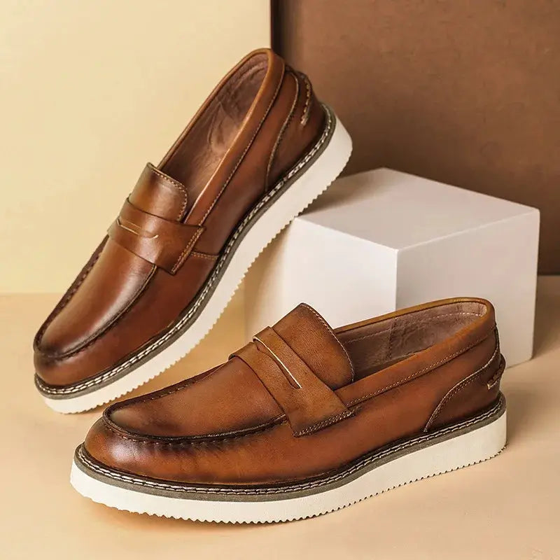 Mocassim Loafer Masculino de Couro Italiano