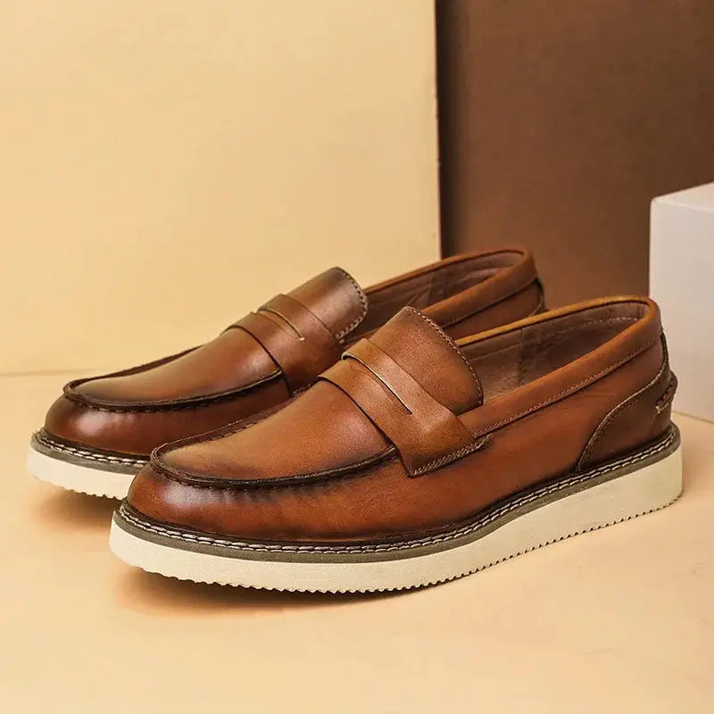 Mocassim Loafer Masculino de Couro Italiano