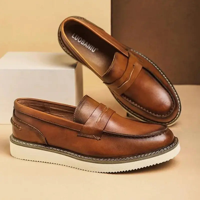 Mocassim Loafer Masculino de Couro Italiano