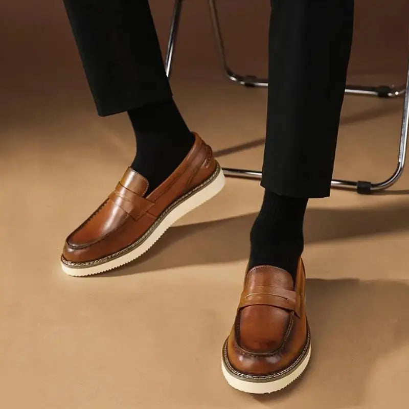 Mocassim Loafer Masculino de Couro Italiano