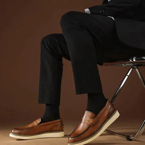 Mocassim Loafer Masculino de Couro Italiano