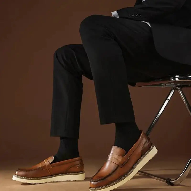 Mocassim Loafer Masculino de Couro Italiano