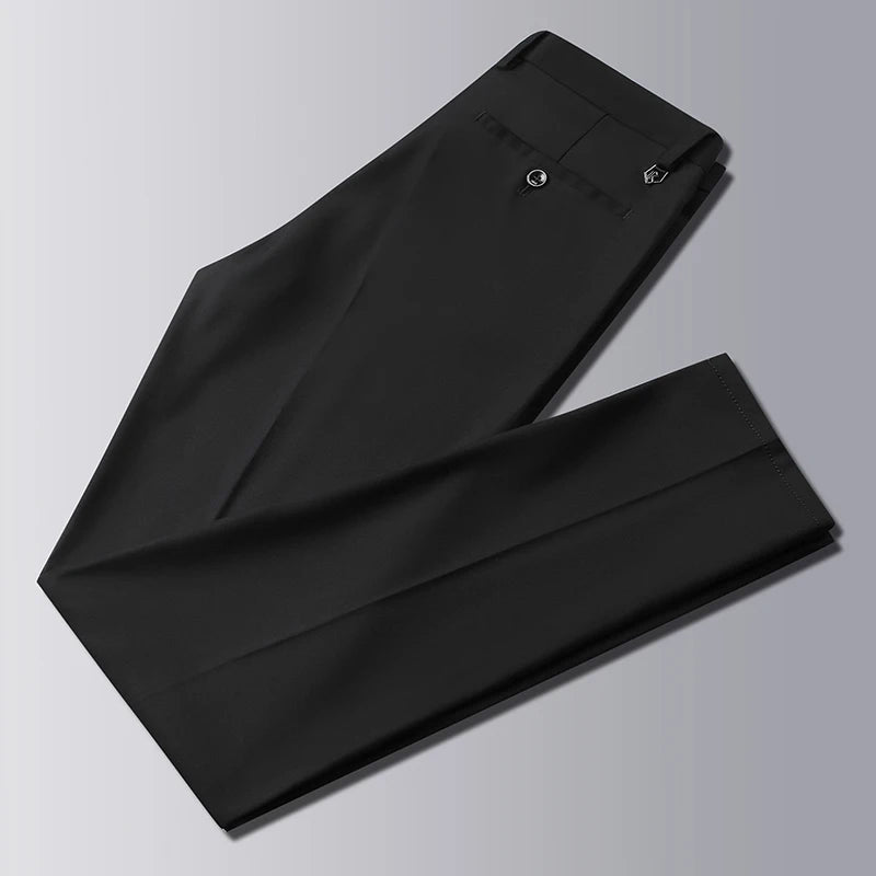 Calça Social Masculina Reta em Tecido Premium Sem Amassar