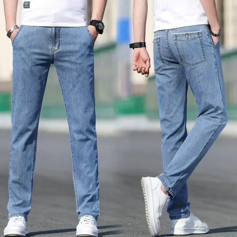 Calça Jeans Masculina Reta Leve em Denim Confortável