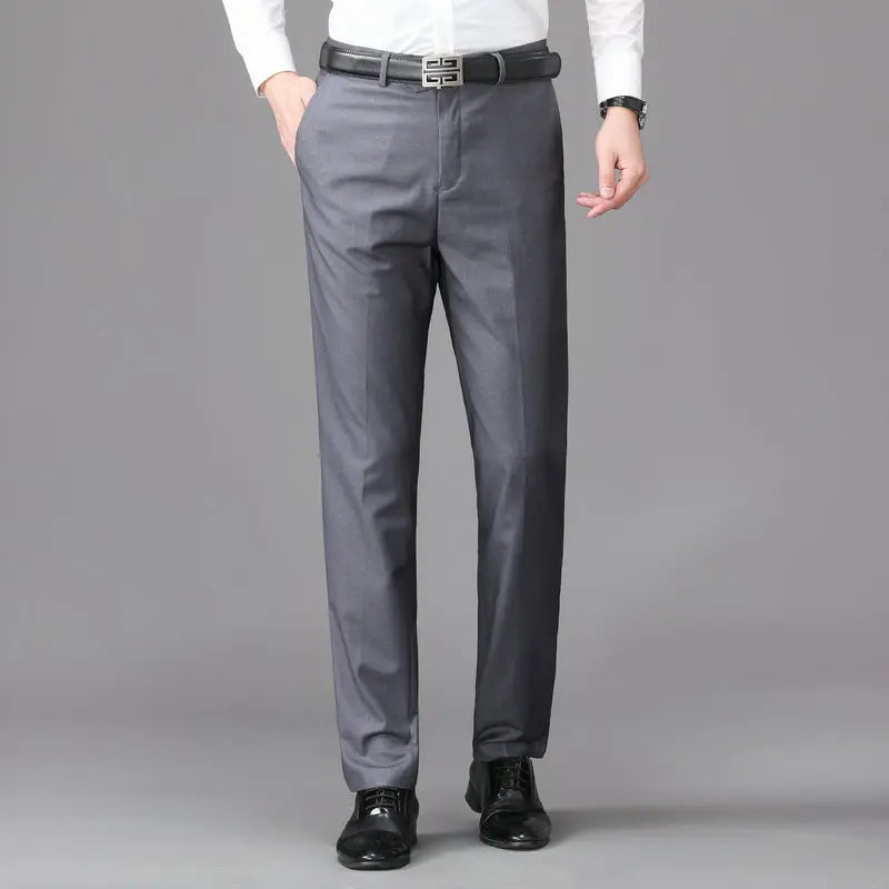 Calça Social Masculina Reta Slim em Tecido Premium