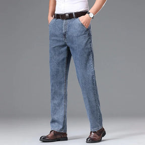 Calça Jeans Masculina Slim Vintage em Denim Leve